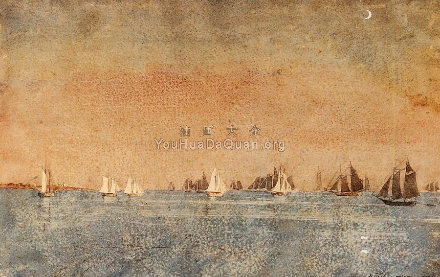 Gloucester Harbor, Fishing Fleet - 温斯洛·荷默